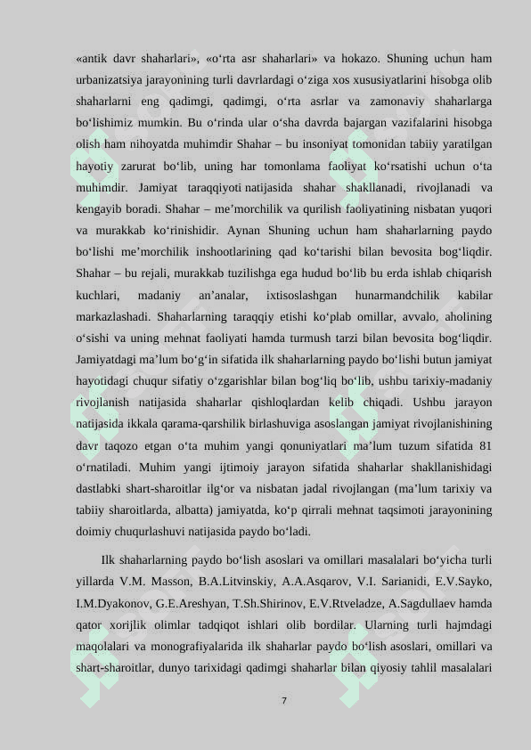 O’lkamizda ilk o’rta asrlar davri shaharlari 7