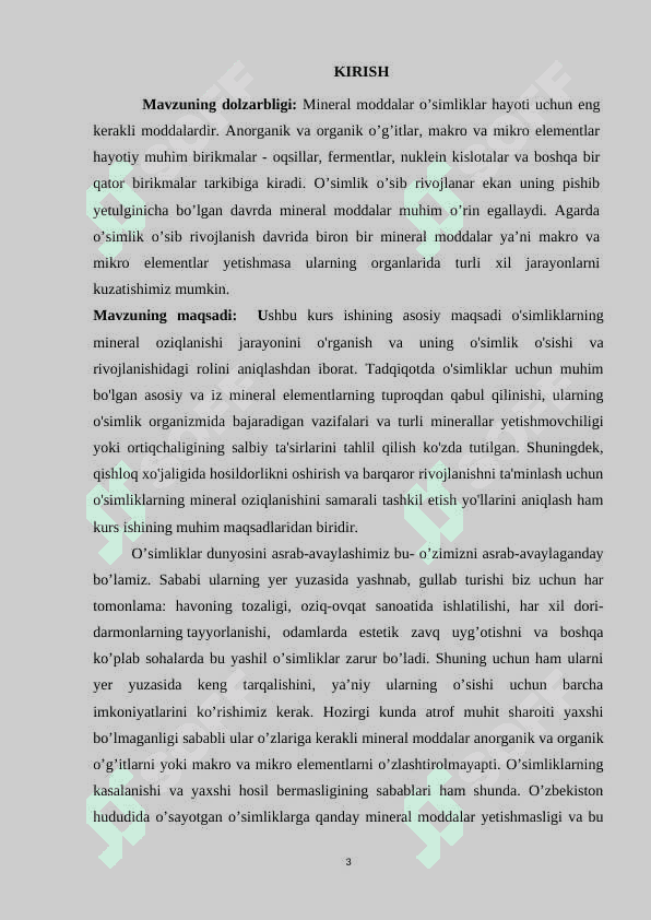 O’simliklarning mineral oziqlanishi 3