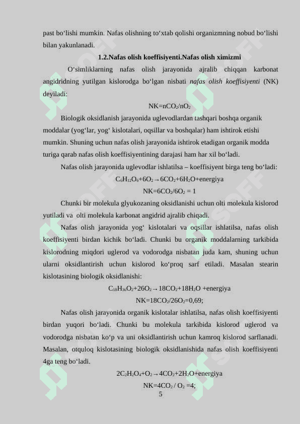 Nafas olishning glyukoza pentozomonofosfat usuli 4