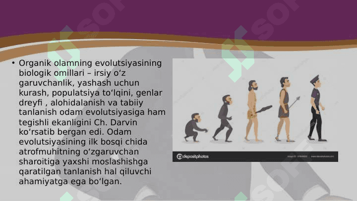 ODAM EVOLUTSIYASINI HARAKATLANTIRUVCHI KUCHLARI 3