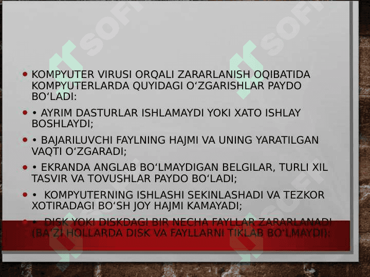 AXBOROTLARNI HIMOYALASH, VIRUSLAR VA ULARGA QARSHI ANTIVIRUS DASTURI 5