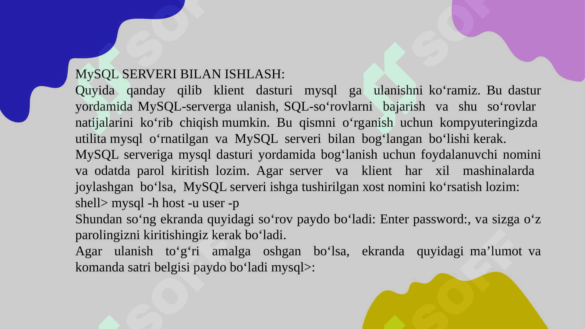 MySQL va PHPlarni  o‘rnatish va sozlash. 2