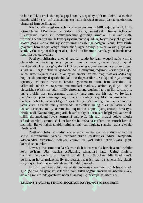J.M. Keyns ta’limoti va neokeynschilik 4