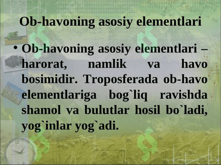Ob – havo va  iqlim 4