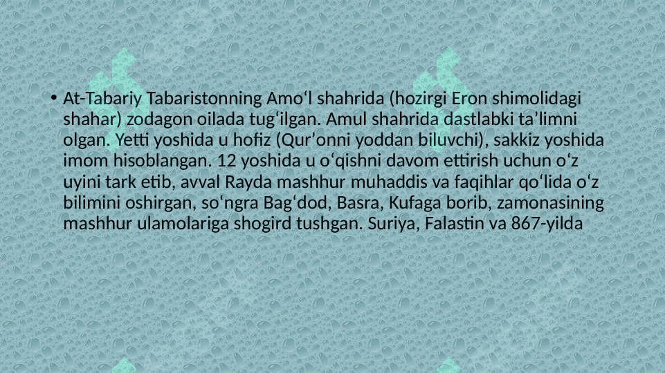 Tabariyning ” Ar-rusul-al-muluk” asari tahlili 2