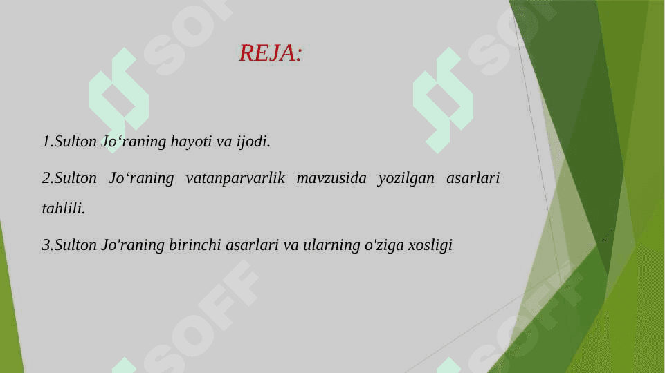 SULTON JO'RA HAYOTI VA IJODI HAQIDA 2