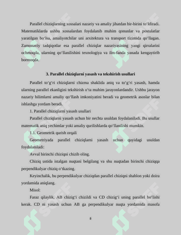 Parallel to'g'ri chiziqlar 8