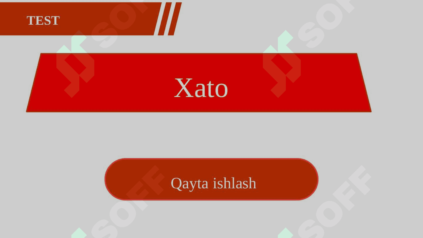 Axborot xavfsizligi test (javobini avtomatik tekshirish) 6