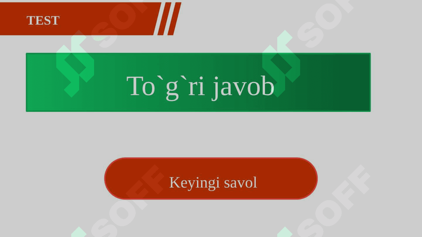 Axborot xavfsizligi test (javobini avtomatik tekshirish) 7
