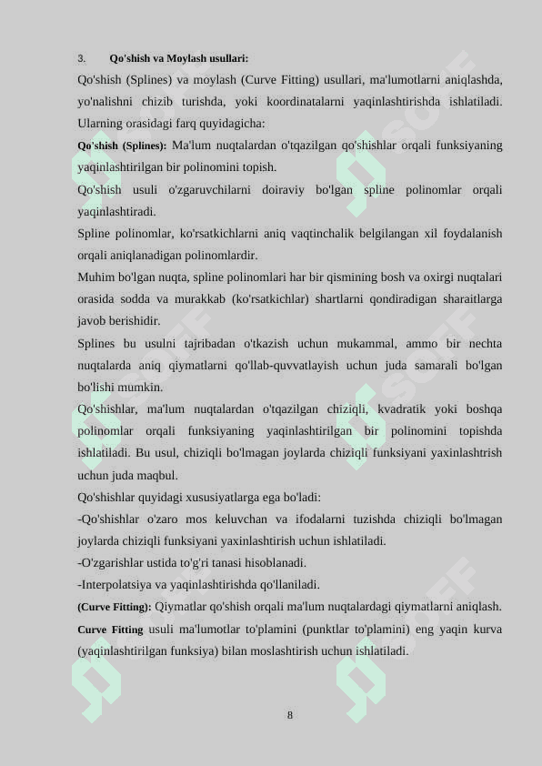Splayn funksiyalar 8