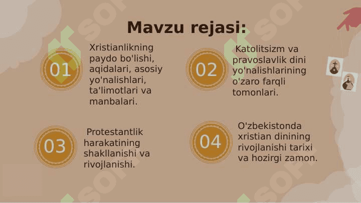 Jaxon dinlari. Xristianlik 3