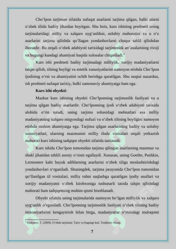 Chõlpon tarjimon 6