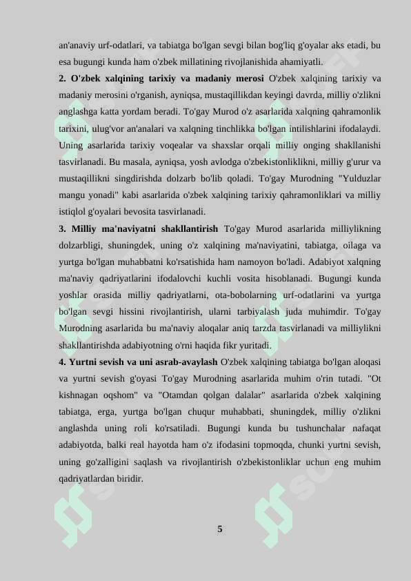Tog‘ay Murod asarlarida milliylik 4