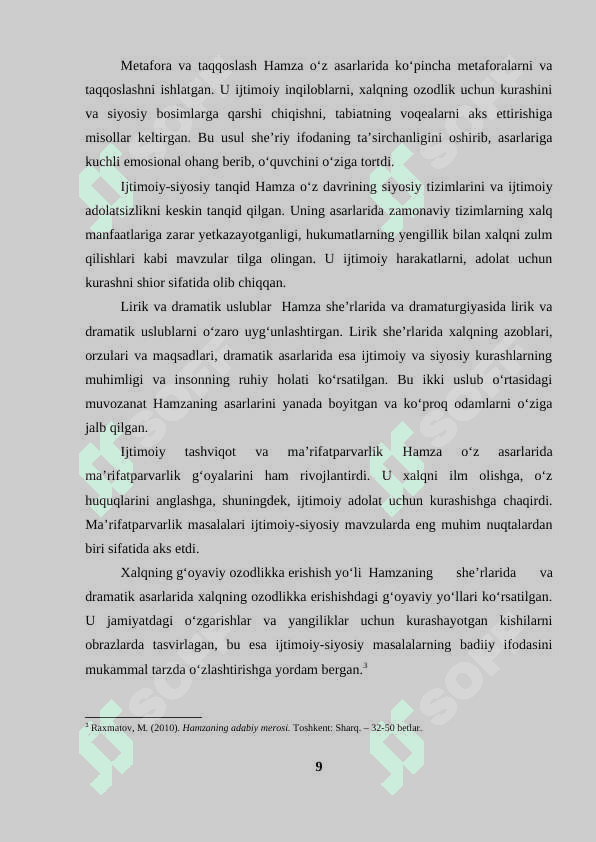 Hamzaning ijtimoiy-siyosiy lirikasi 8