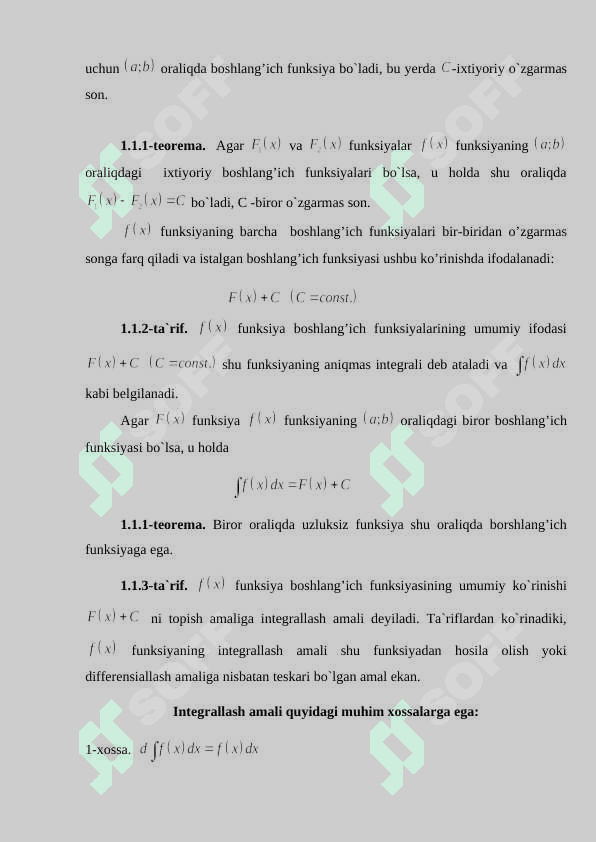 Aniqmas integral va ratsional funksiyalarni integrallash 7