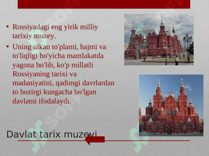 SSSR (Rossiy Federatsiyasi) ning tarixiy muzeyi 2