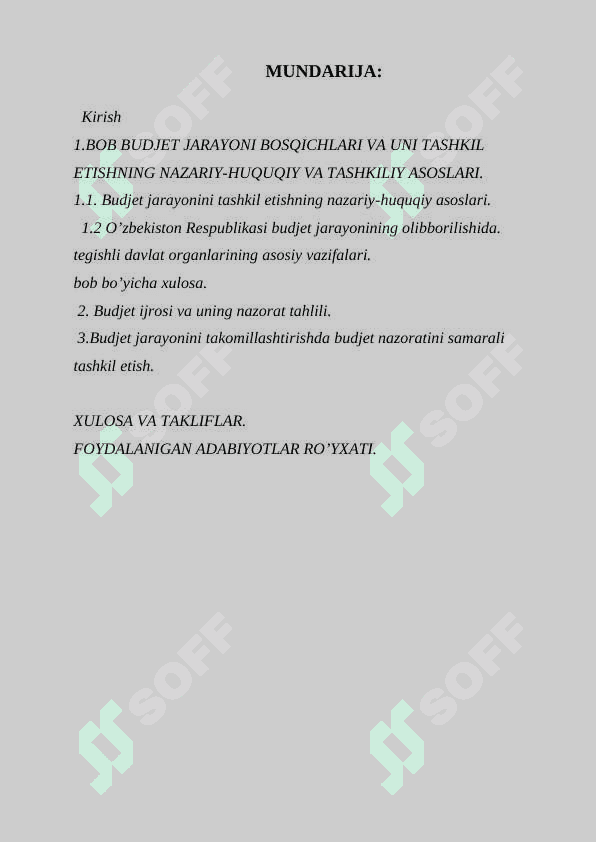Budjet munosabatlarining qonuny huquqiy asoslari 2