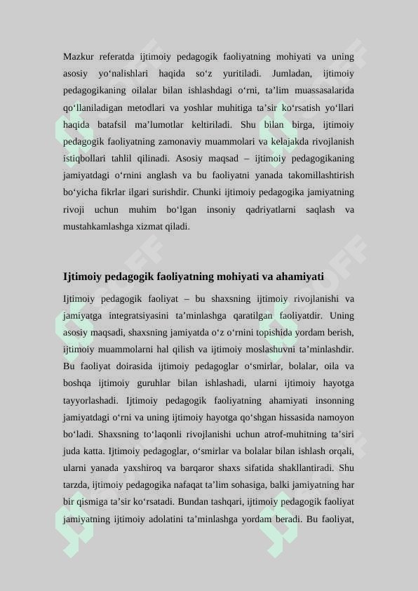 Ijtimoiy pedagogik faoliyatining asosiy yo'nalishlari 3
