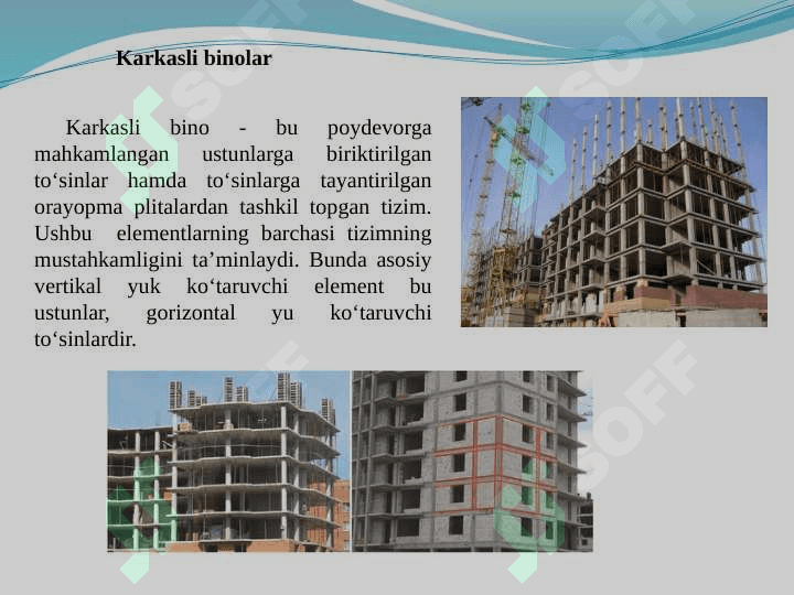 Bino konstruktsiyalari 3