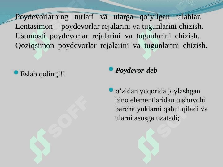 Bino konstruktsiyalari 7