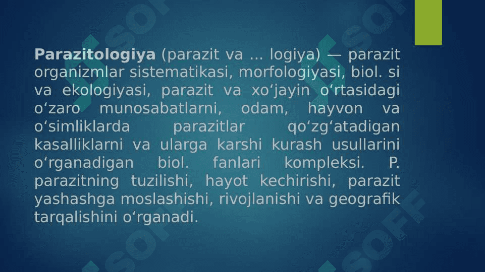 Parazitar kasalliklarning dizgnostika usullari 3