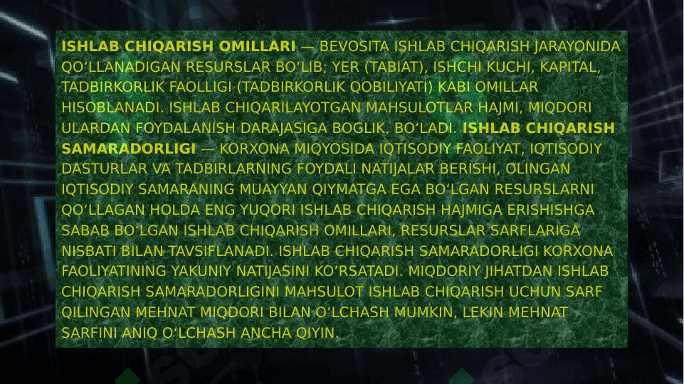 Ishlab chiqarish omillari 2
