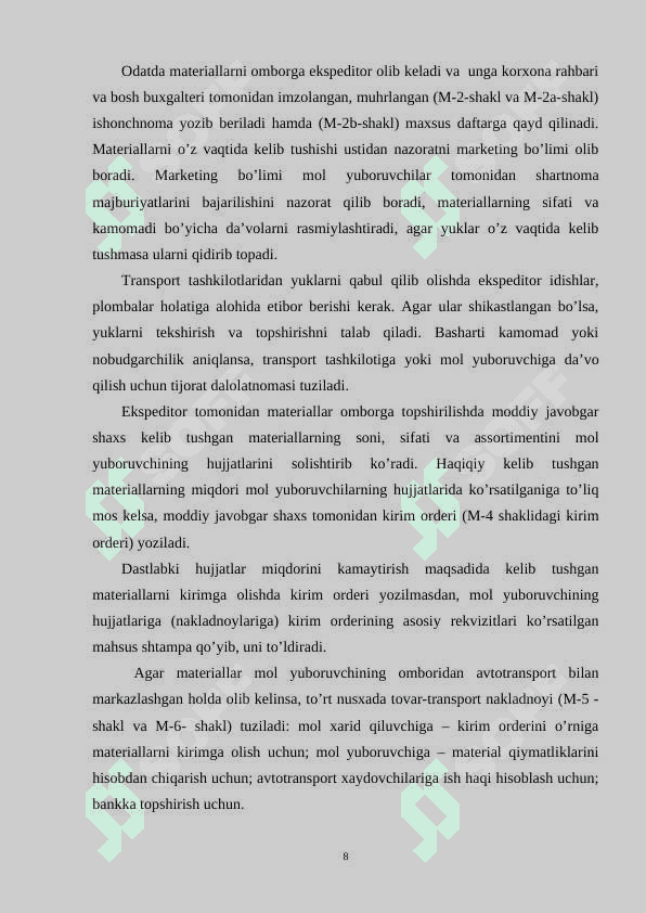 MATERIAL HARAJATLARINING HISOBI 7