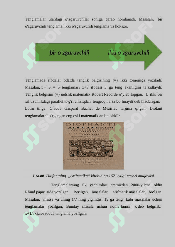 Maktab matematika kursida tenglama o'qitilishi 7
