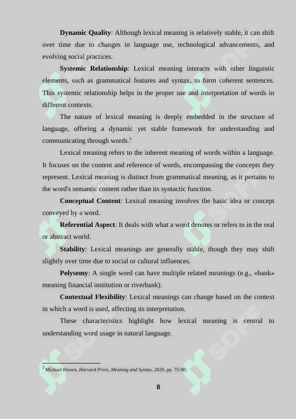 Types of word meaning: lexical meaning and grammatical meaning 7