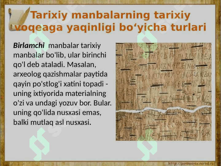 O'ZBEKISTON TARIXINING MANBALARI VA ASOSLARI 7
