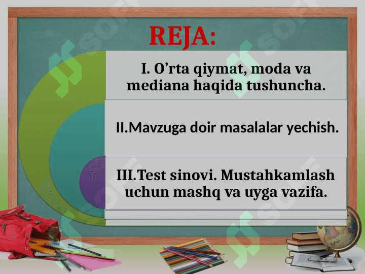 O’rta qiymat. Moda.Mediana 4