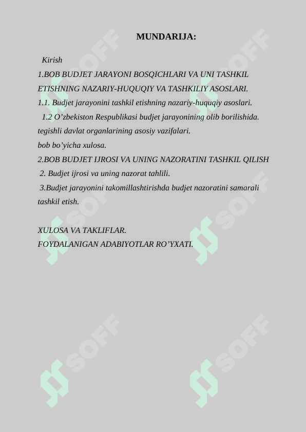Budjet munosabatlarining qonuny huquqiy asoslari 2