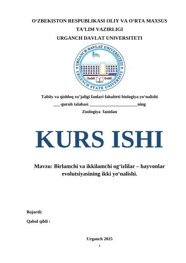 Birlamchi va ikkilamchi og‘izlilar – hayvonlar evolutsiyasining ikki yo‘nalishi