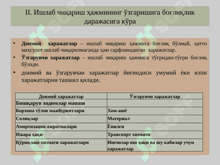 Иқтисодий  харажатлар  ва фойда 8