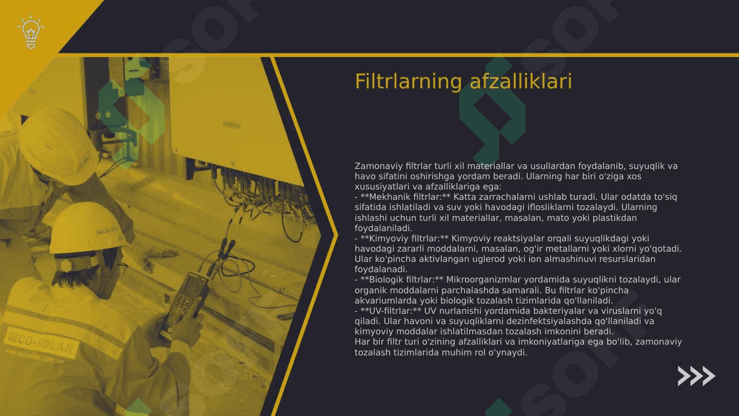 Zamonaviy filtr turlari 6