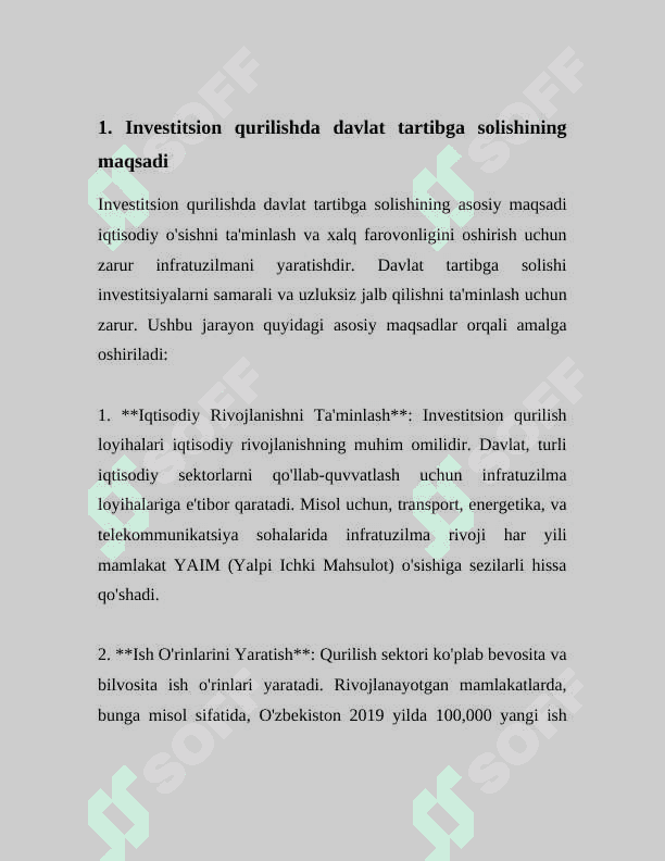 Investitsion qurilish faolyatining davlat tomonidan tartibga solinishi 3