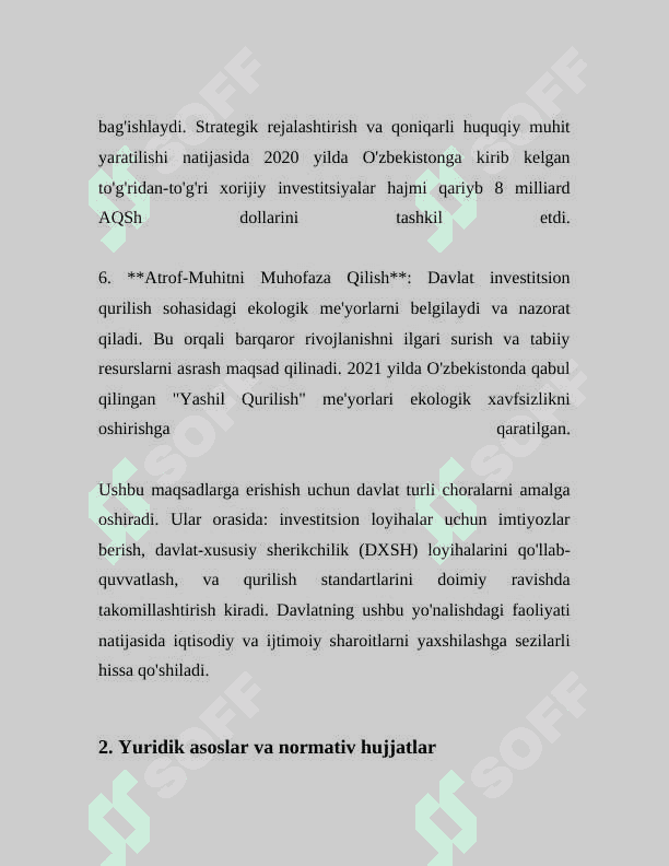 Investitsion qurilish faolyatining davlat tomonidan tartibga solinishi 5
