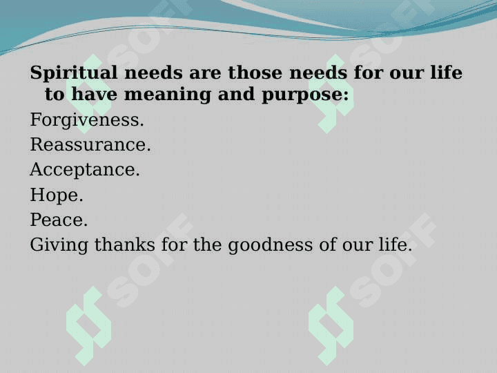 PATIENT’S SPIRITUAL NEEDS 3