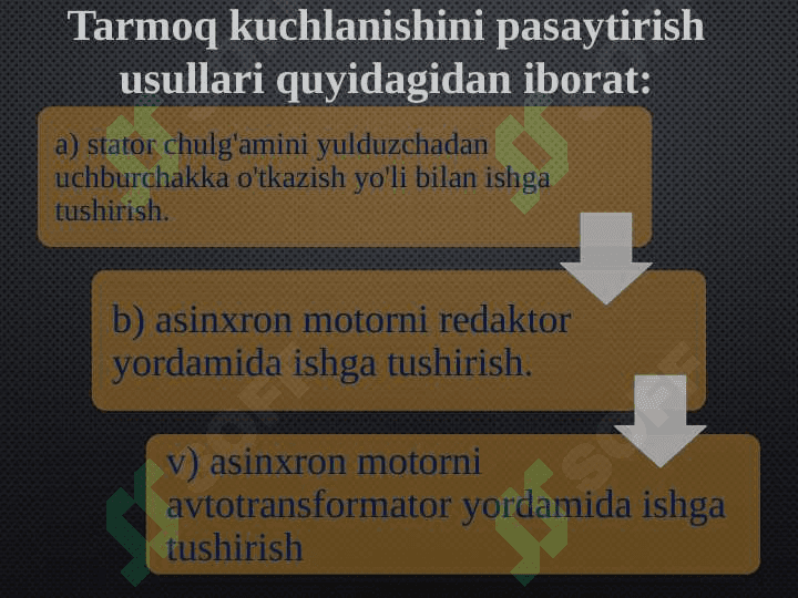 Asinxron motorlarni ishga tushirish 7