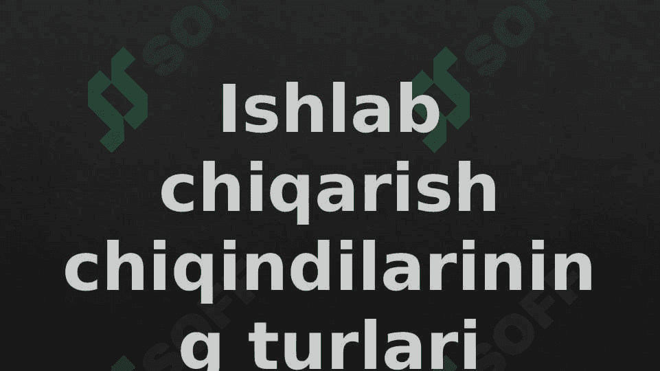 Ishlab chiqarish chiqindilarining turlari 2