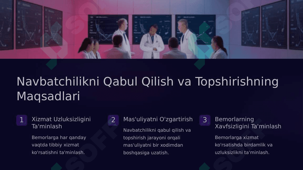 Tibbiyotda navbatchilikni qabul qilish va topshirish 4