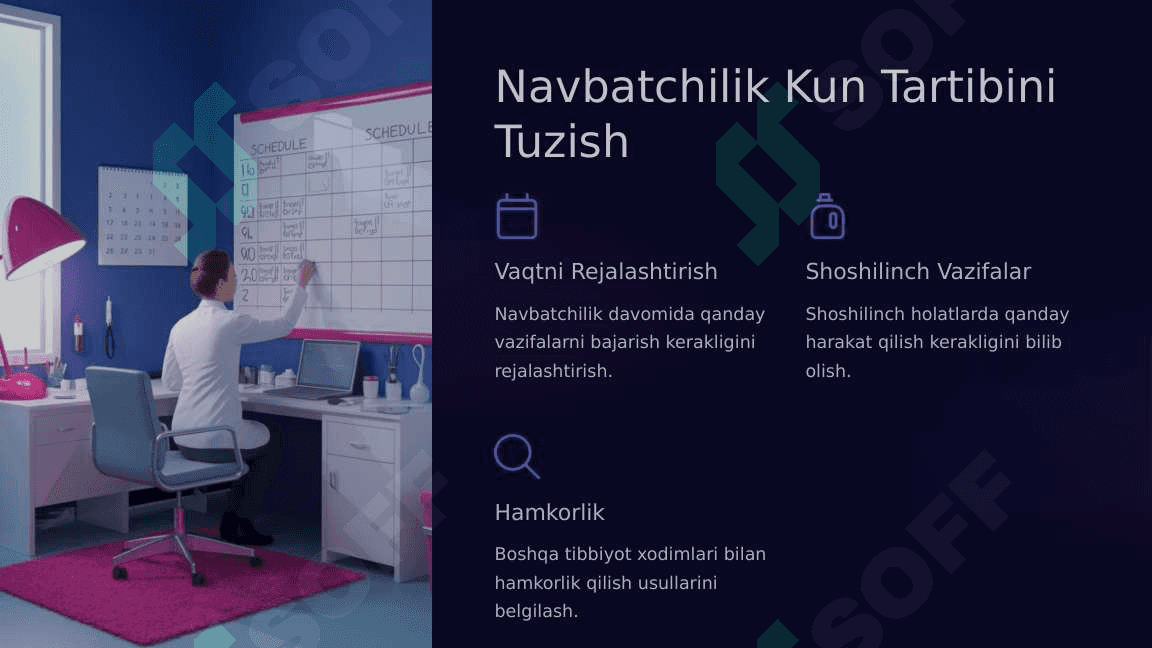 Tibbiyotda navbatchilikni qabul qilish va topshirish 7