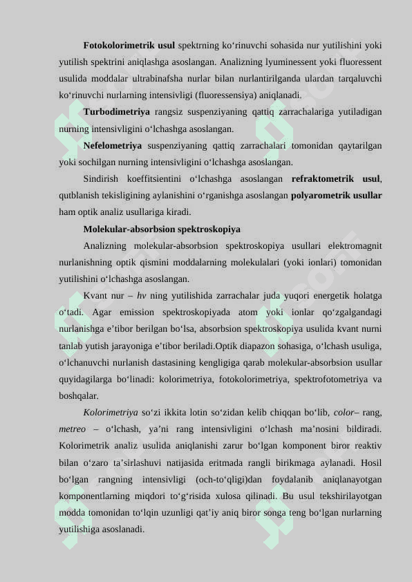 Differensial Spektrofotometrik analiz. 5