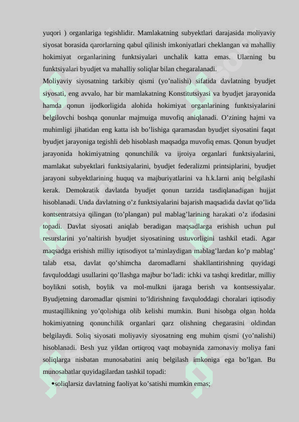 Moliyaviy siyosatning tarkibiy qismlari 4