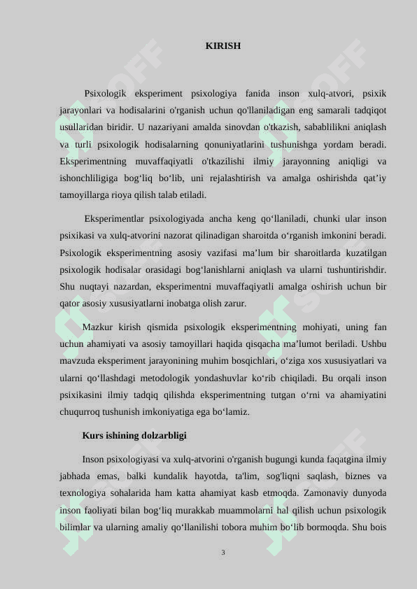 Psixologik eksperiment jarayoni va uning asosiy xususiyatlari 3