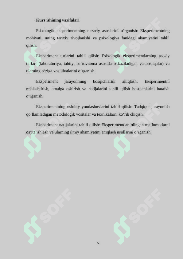 Psixologik eksperiment jarayoni va uning asosiy xususiyatlari 5