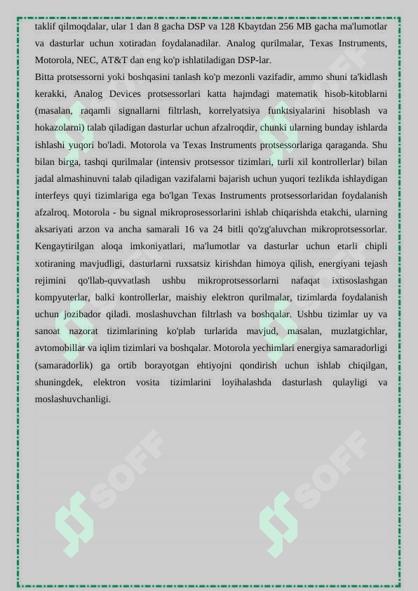 Lokal bazislarda spektral tahlil algoritmlarini tahlil qilish 3