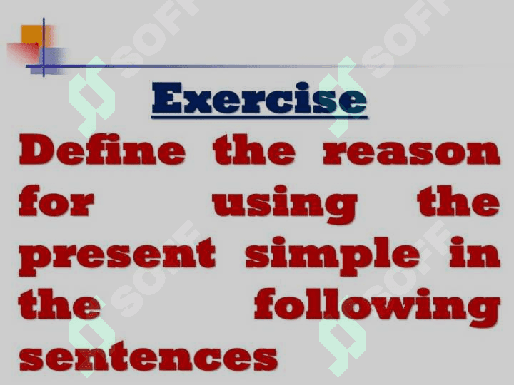 the simple present 8