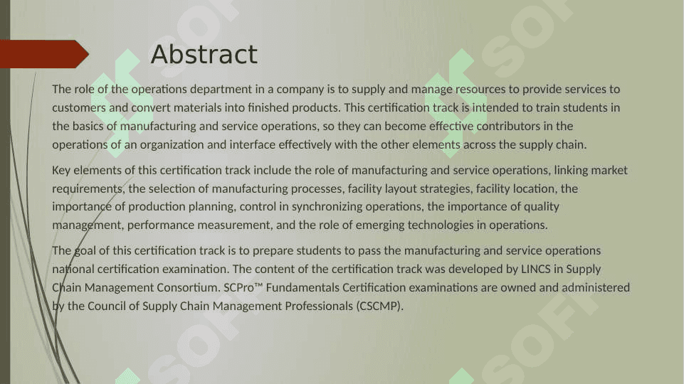 Manufacturing and Service 3