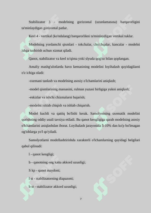 SAMOLYOT MODELINI LOYIHALASH VA MODELLASHTIRISH 7